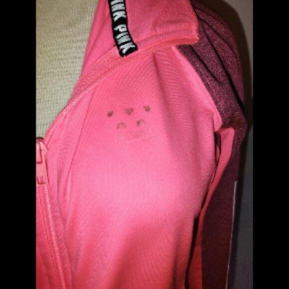 Victoria’s Secret PINK ULTIMATE 1/2 Zip Long Sleeve Pullover Pink Size Medium At - Picture 2 of 12